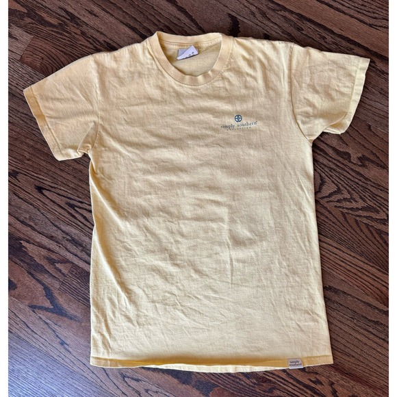 Simply Southern Collection Don't Go Bacon My Heart Size Small Yellow Tee - Picture 4 of 4